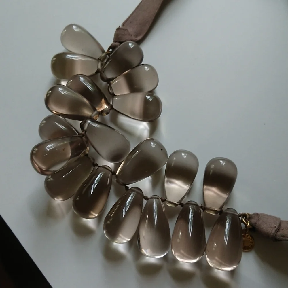 J. Crew Polished Teardrop Ribbon Necklace